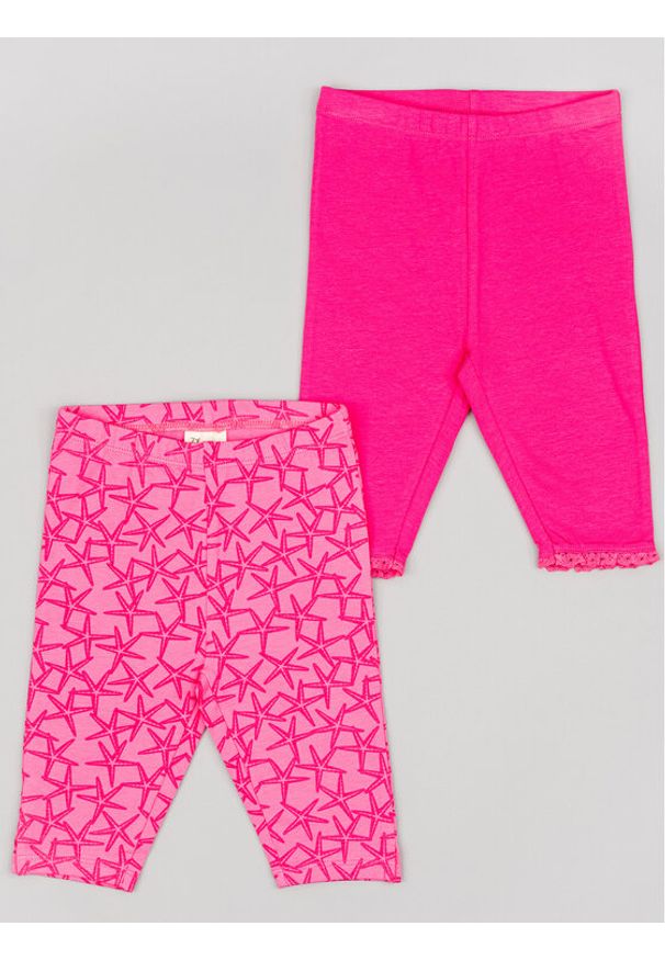 Zippy Komplet 2 par legginsów ZBGAP0401 23006 Różowy Regular Fit. Kolor: różowy. Materiał: bawełna