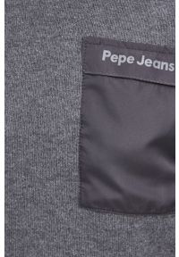 Pepe Jeans Sweter Jilly męski kolor szary. Okazja: na co dzień. Kolor: szary. Materiał: dzianina. Długość rękawa: długi rękaw. Długość: długie. Wzór: melanż. Styl: casual #4