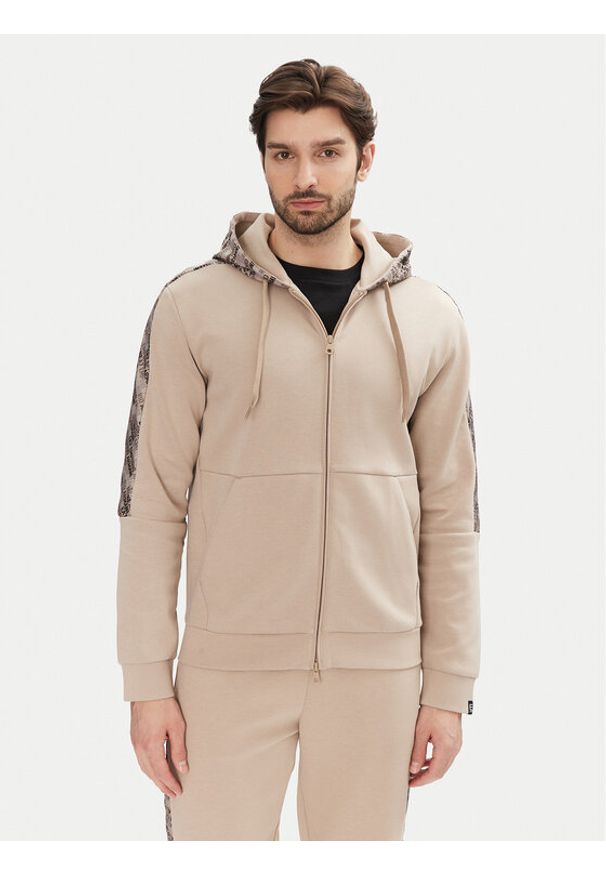 EA7 Emporio Armani Bluza 7M000209 AF12660 U6155 Beżowy Regular Fit. Kolor: beżowy. Materiał: syntetyk, bawełna