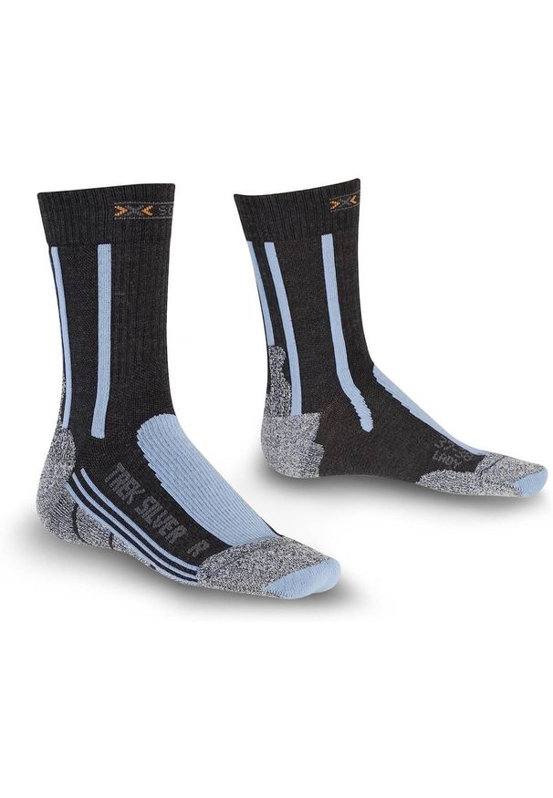 X-Socks - Skarpety trekkingowe damskie X-socks Trekking Silver. Kolor: wielokolorowy, czarny, szary. Sport: turystyka piesza