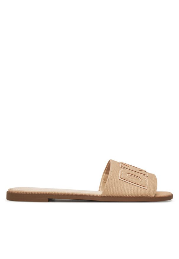 DKNY Klapki Willow K1500528 Beżowy. Kolor: beżowy. Materiał: materiał