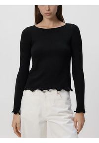 Reserved - Sweter z wiskozą - czarny. Kolor: czarny. Materiał: wiskoza