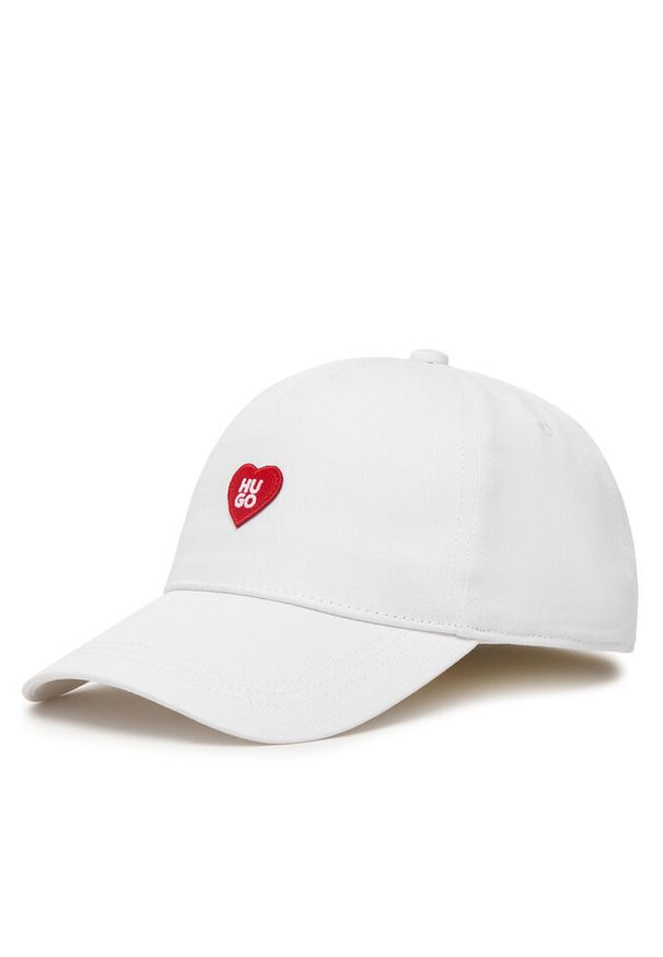 Hugo - Czapka z daszkiem HUGO. Kolor: biały