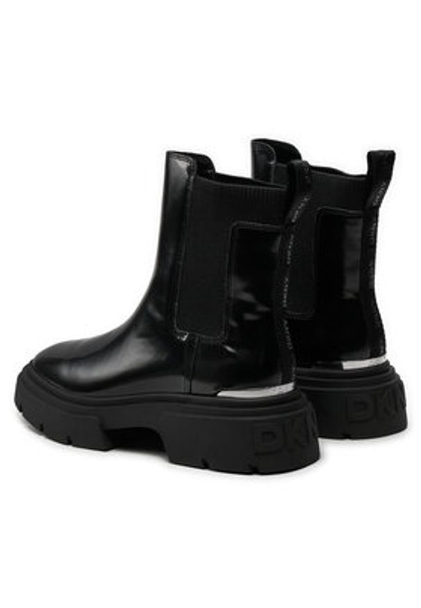 DKNY Sztyblety Fenella K4400981 Czarny. Kolor: czarny. Materiał: lakier, skóra