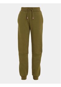 TOMMY HILFIGER - Tommy Hilfiger Spodnie dresowe Tape KB0KB08476 Zielony Regular Fit. Kolor: zielony. Materiał: syntetyk #4