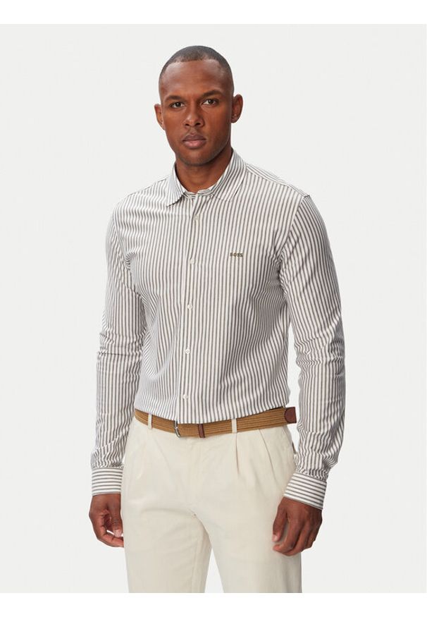BOSS Koszula Mysoft_2_M 50519748 Zielony jasny Slim Fit. Kolor: zielony. Materiał: bawełna