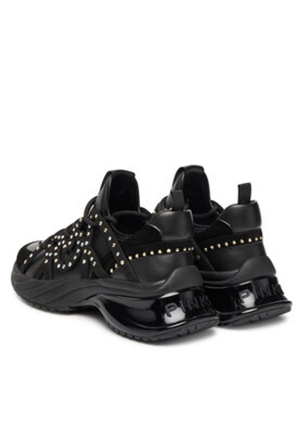 Pinko - PINKO Sneakersy Ariel 28 SS0095E031 Czarny. Kolor: czarny. Materiał: skóra