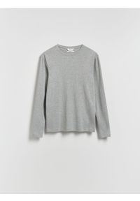 Reserved - Longsleeve super slim fit - szary. Kolor: szary. Materiał: włókno, bawełna. Długość rękawa: długi rękaw #1