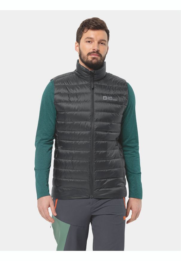 Jack Wolfskin Kamizelka Pilvi 1207711 Czarny Regular Fit. Kolor: czarny. Materiał: syntetyk