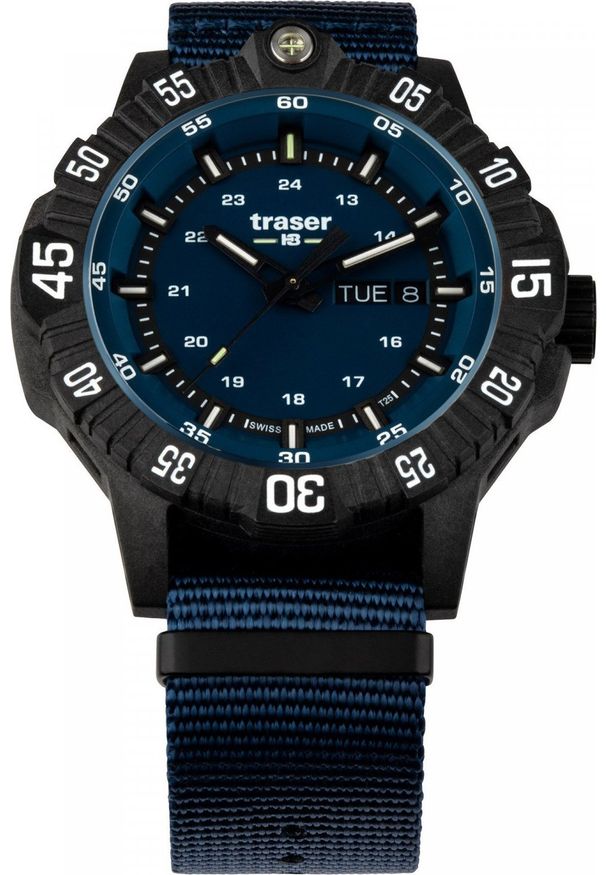 Zegarek Traser Zegarek męski Traser TS-110724 niebieski. Kolor: niebieski