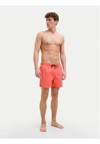 Jack & Jones - Jack&Jones Szorty kąpielowe Maui 12272776 Różowy Regular Fit. Kolor: różowy. Materiał: syntetyk