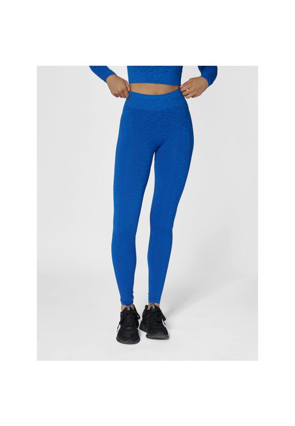 Damskie legginsy bezszwowe Hummel MT Leo. Kolor: niebieski. Sport: fitness