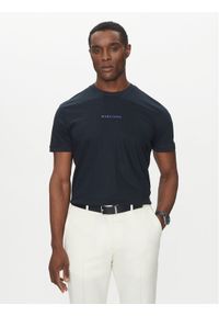 Marciano Guess T-Shirt 5GHI08 6323A Granatowy Regular Fit. Kolor: niebieski. Materiał: lyocell