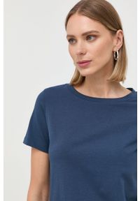 Weekend Max Mara t-shirt damski kolor granatowy. Kolor: niebieski. Materiał: dzianina. Długość rękawa: krótki rękaw. Długość: krótkie #4