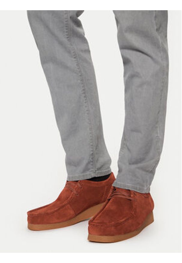 Clarks Mokasyny Wallabee Evo 26178278 Pomarańczowy. Kolor: pomarańczowy. Materiał: zamsz, skóra