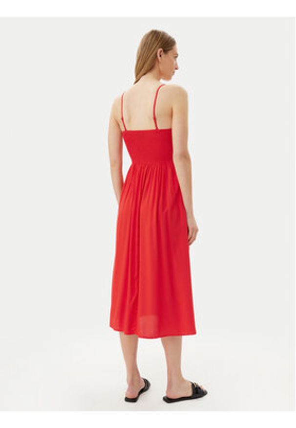 Vero Moda Sukienka letnia Easy 10328766 Czerwony Regular Fit. Kolor: czerwony. Materiał: wiskoza. Sezon: lato