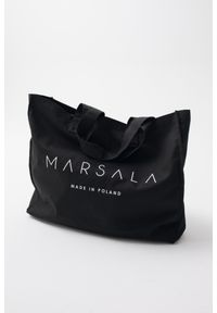 Marsala - Torba typu shopper bag czarna large size MARSALA BAG. Kolor: czarny. Styl: elegancki
