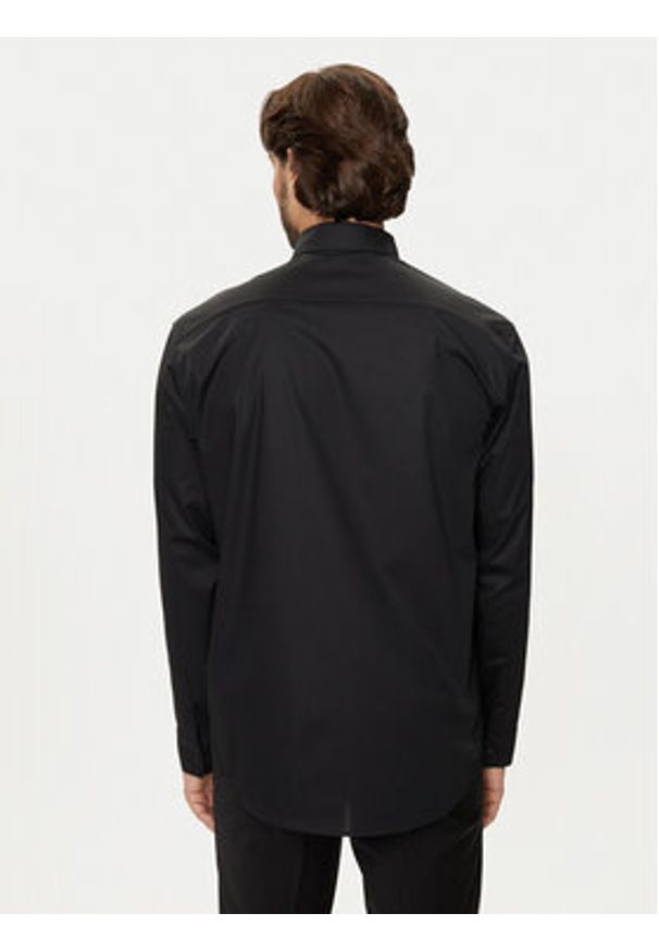 Karl Lagerfeld - KARL LAGERFELD Koszula 605951 544600 Czarny Regular Fit. Typ kołnierza: dekolt w karo. Kolor: czarny. Materiał: bawełna