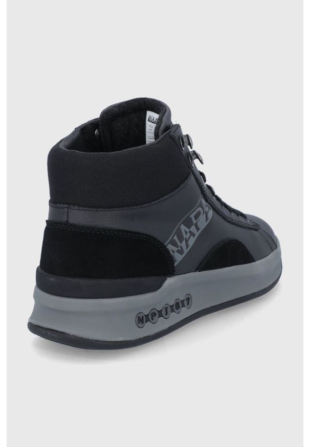 Napapijri - Buty. Zapięcie: sznurówki. Kolor: czarny. Materiał: guma