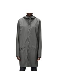 Kurtka Rains Long Jacket 12020-13 - szara. Kolor: szary. Materiał: poliester, materiał. Długość: długie. Sport: kolarstwo #1