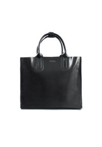 Solier - Torebka typu TOTE FL31 BELVIANA czarna. Kolor: czarny. Materiał: skórzane