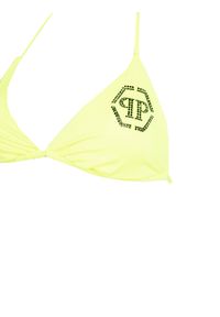 Philipp Plein Bikini Triangolo | CDPPT10 | Kobieta | Żółty. Kolor: żółty. Materiał: elastan, poliamid. Wzór: aplikacja #3