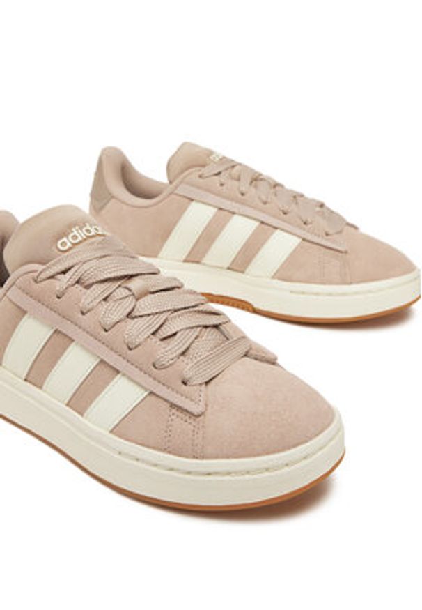 Adidas - adidas Sneakersy Grand Court Alpha JI1719 Beżowy. Kolor: beżowy. Materiał: zamsz, skóra
