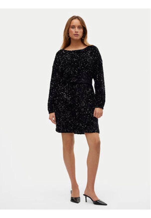Vero Moda Sukienka koktajlowa Bella 10317046 Czarny Regular Fit. Kolor: czarny. Materiał: syntetyk. Styl: wizytowy