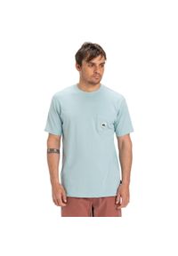 Quiksilver - Koszulka z krótkim rękawem dla Mężczyzn SALT WATER Niebieski. Kolor: niebieski. Materiał: materiał, bawełna. Długość rękawa: krótki rękaw. Długość: krótkie