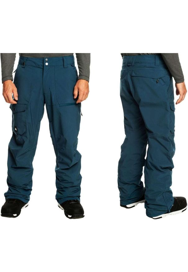 Męskie Spodnie Quiksilver UTILITY PT OUTERWEAR PANTS. Kolor: niebieski. Sezon: zima. Sport: narciarstwo