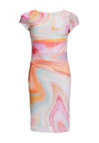 Swing Sukienka koktajlowa 5AI21200 Kolorowy Slim Fit. Materiał: syntetyk. Wzór: kolorowy. Styl: wizytowy #2