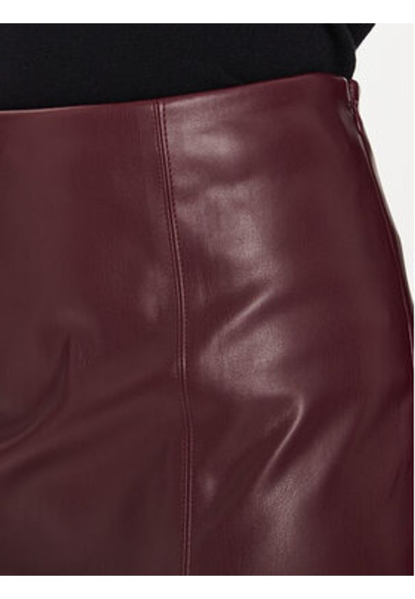 Noisy may - Noisy May Spódnica z imitacji skóry Clara 27021277 Bordowy Regular Fit. Kolor: czerwony. Materiał: skóra