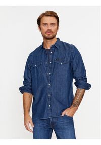 Lee Koszula jeansowa 112321897 Granatowy Regular Fit. Kolor: niebieski. Materiał: jeans, bawełna