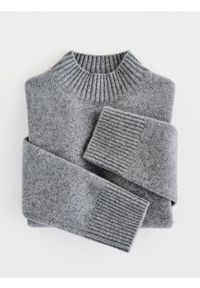 Reserved - Wełniany sweter - szary. Kolor: szary. Materiał: wełna