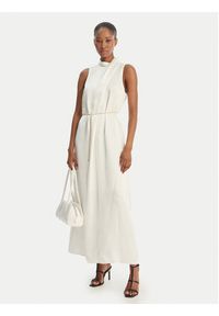 Hugo - HUGO Sukienka koktajlowa Kewina-1 50566973 Écru Slim Fit. Materiał: syntetyk. Styl: wizytowy #3