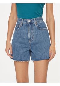 Tommy Jeans Szorty jeansowe DW0DW17646 Niebieski Mom Fit. Kolor: niebieski. Materiał: bawełna