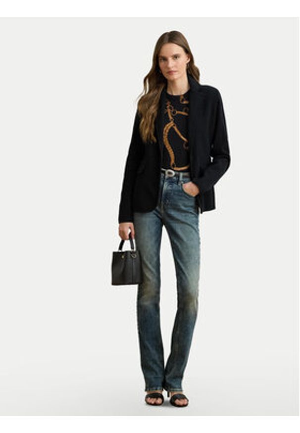 Lauren Ralph Lauren - LAUREN RALPH LAUREN Marynarka 200971364001 Czarny Straight Fit. Kolor: czarny. Materiał: bawełna