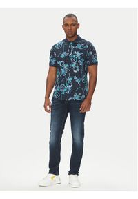 Versace Jeans Couture Polo 78GAG6S0 Granatowy Regular Fit. Typ kołnierza: polo. Kolor: niebieski. Materiał: bawełna #5