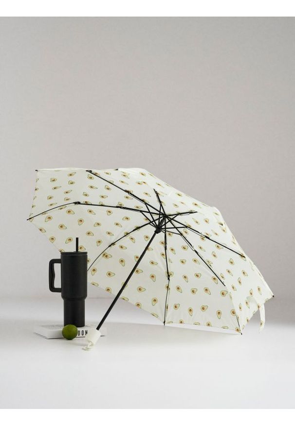 Sinsay - Parasol z motywem awokado - zielony. Kolor: zielony