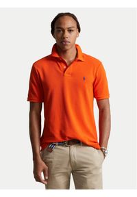 Polo Ralph Lauren Polo 710795080025 Pomarańczowy Slim Fit. Typ kołnierza: polo. Kolor: pomarańczowy. Materiał: bawełna #1