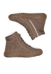 Rieker Trzewiki Z6630-24 Brązowy. Kolor: brązowy. Materiał: materiał #3