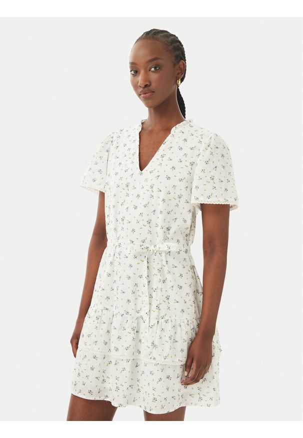 Vero Moda Sukienka codzienna Trine 10342726 Biały Regular Fit. Okazja: na co dzień. Kolor: biały. Materiał: bawełna. Typ sukienki: proste. Styl: casual