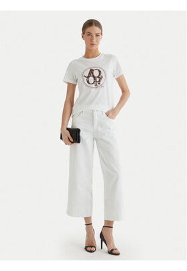 JOOP! T-Shirt Tova 30102423 Biały Regular Fit. Kolor: biały. Materiał: bawełna