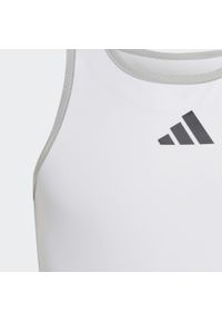 Adidas - Club Tank Top. Kolor: biały. Materiał: materiał. Długość rękawa: bez rękawów