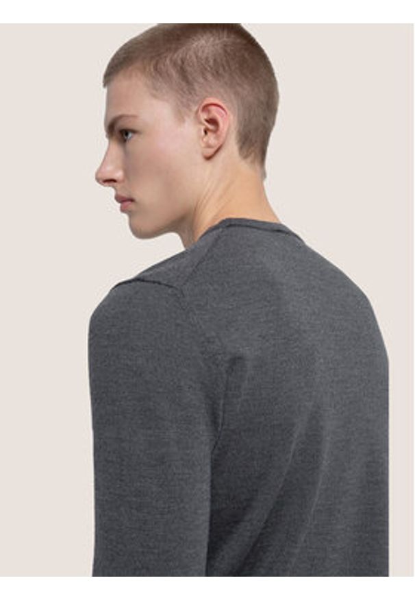 Hugo Sweter San Paolo 2 50435679 Szary Slim Fit. Kolor: szary. Materiał: wełna