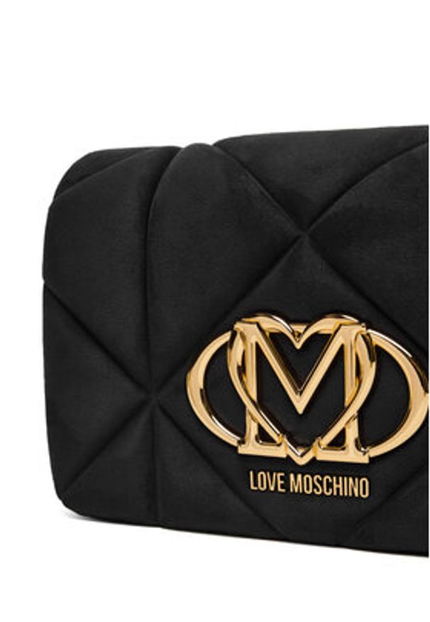Love Moschino - LOVE MOSCHINO Torebka JC4043PP0NKE0000 Czarny. Kolor: czarny. Materiał: skórzane