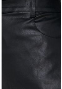 Pennyblack spódnica kolor czarny mini rozkloszowana. Kolor: czarny. Materiał: tkanina, skóra #3