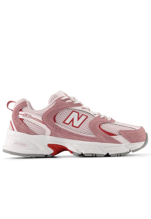 Buty unisex New Balance U5304GM - różowe. Kolor: różowy. Materiał: materiał, syntetyk. Szerokość cholewki: normalna. Sezon: lato. Sport: turystyka piesza