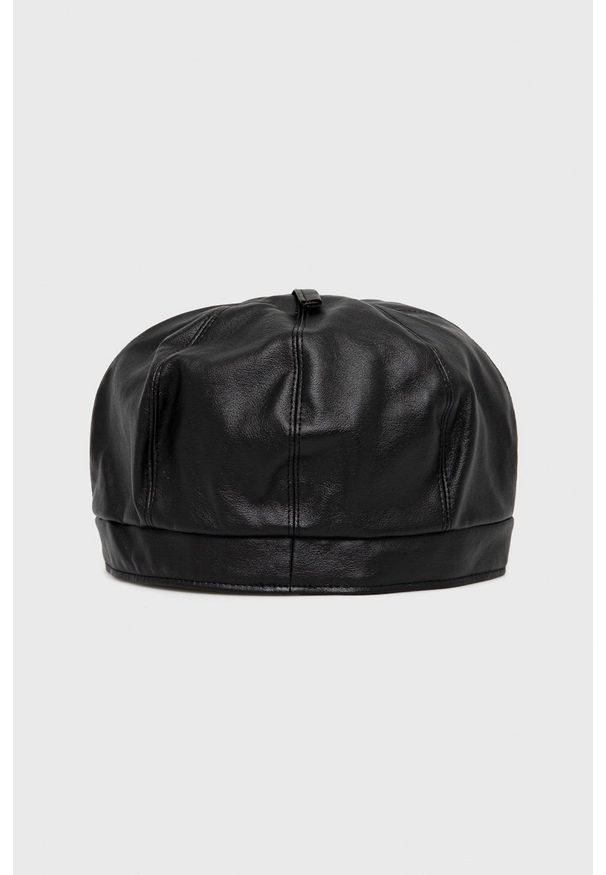 Sisley czapka kolor czarny z cienkiej dzianiny. Kolor: czarny. Materiał: dzianina