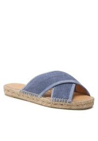 Castañer Espadryle Palmera V/012 023010-313 Niebieski. Kolor: niebieski. Materiał: skóra